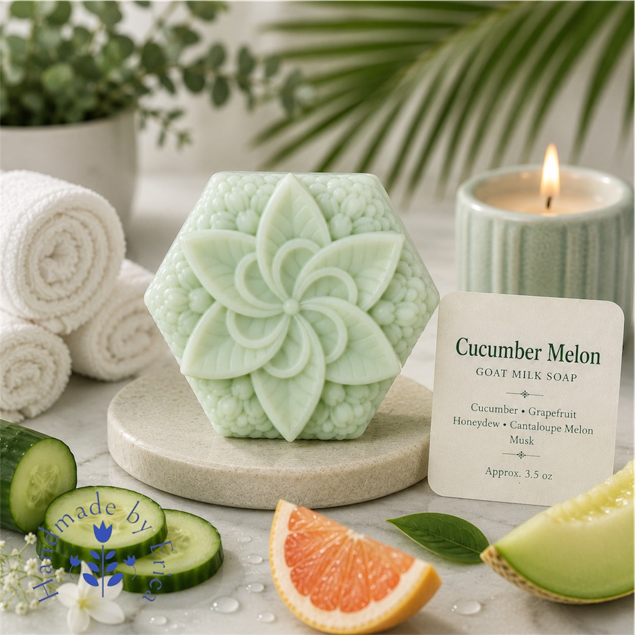 Cucumber Melon Goat Milk Soap
